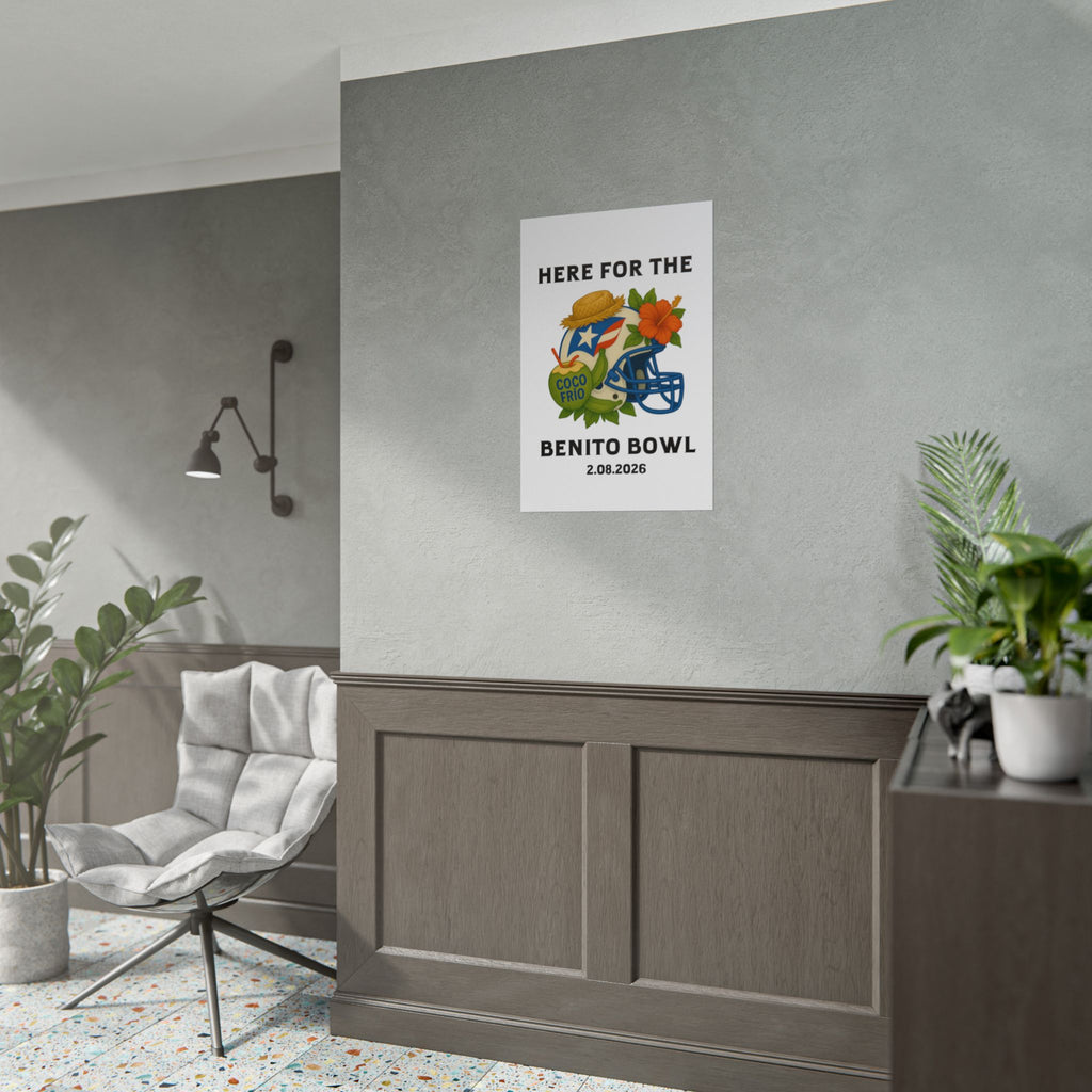 Benito Bowl Super Bowl Event Poster