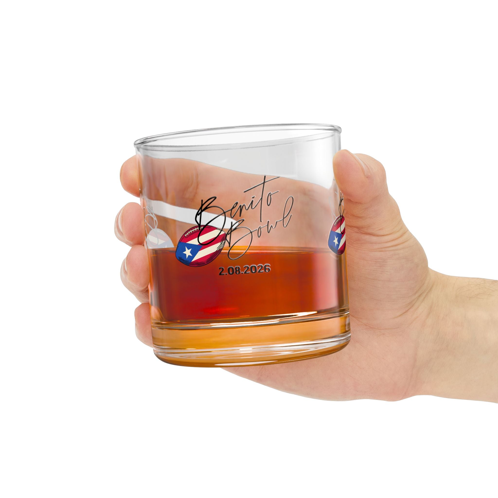 Benito Bowl Puerto Rican Flag Rocks Glass (10oz)
