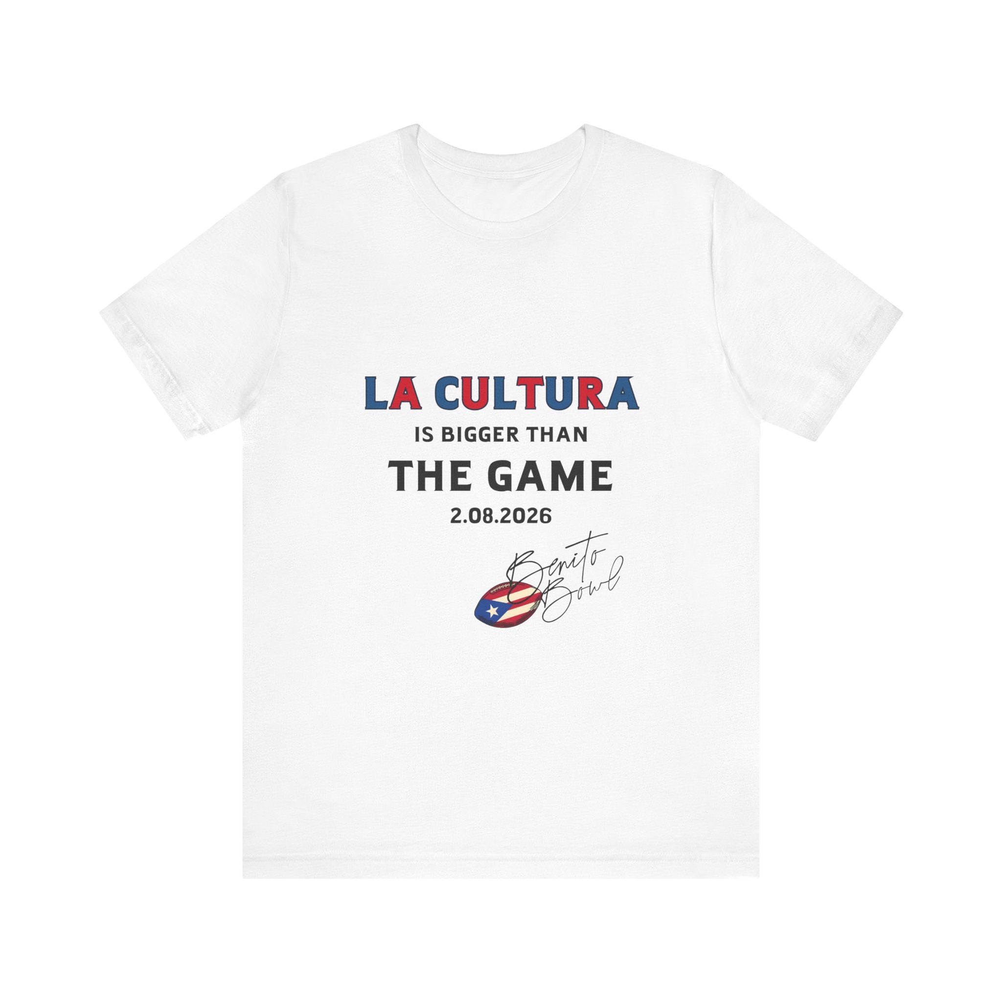 La Cultura is Bigger (Colorful) Benito Bowl Short Sleeve Tee Shirt