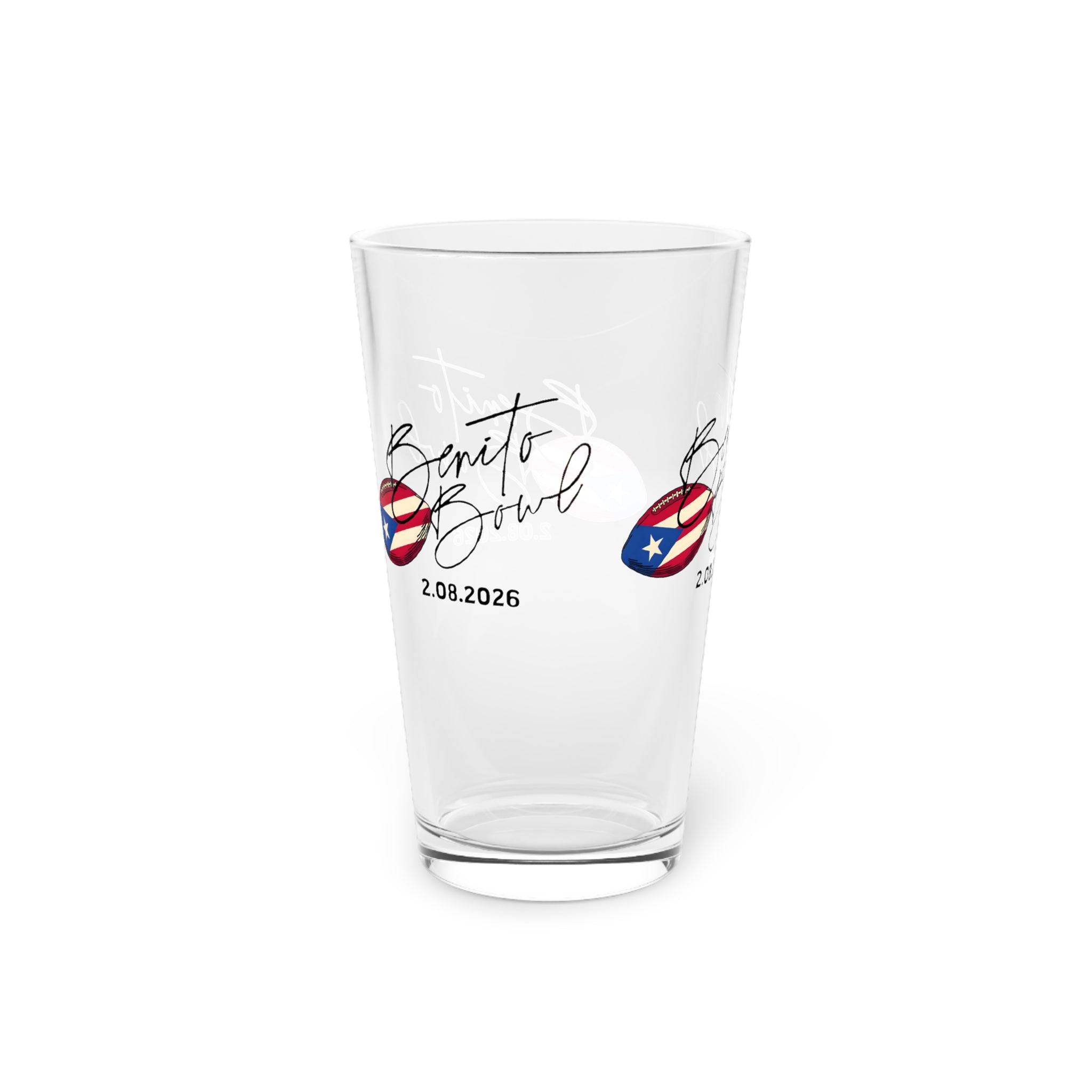 Benito Bowl Pint Glass  (16 oz)