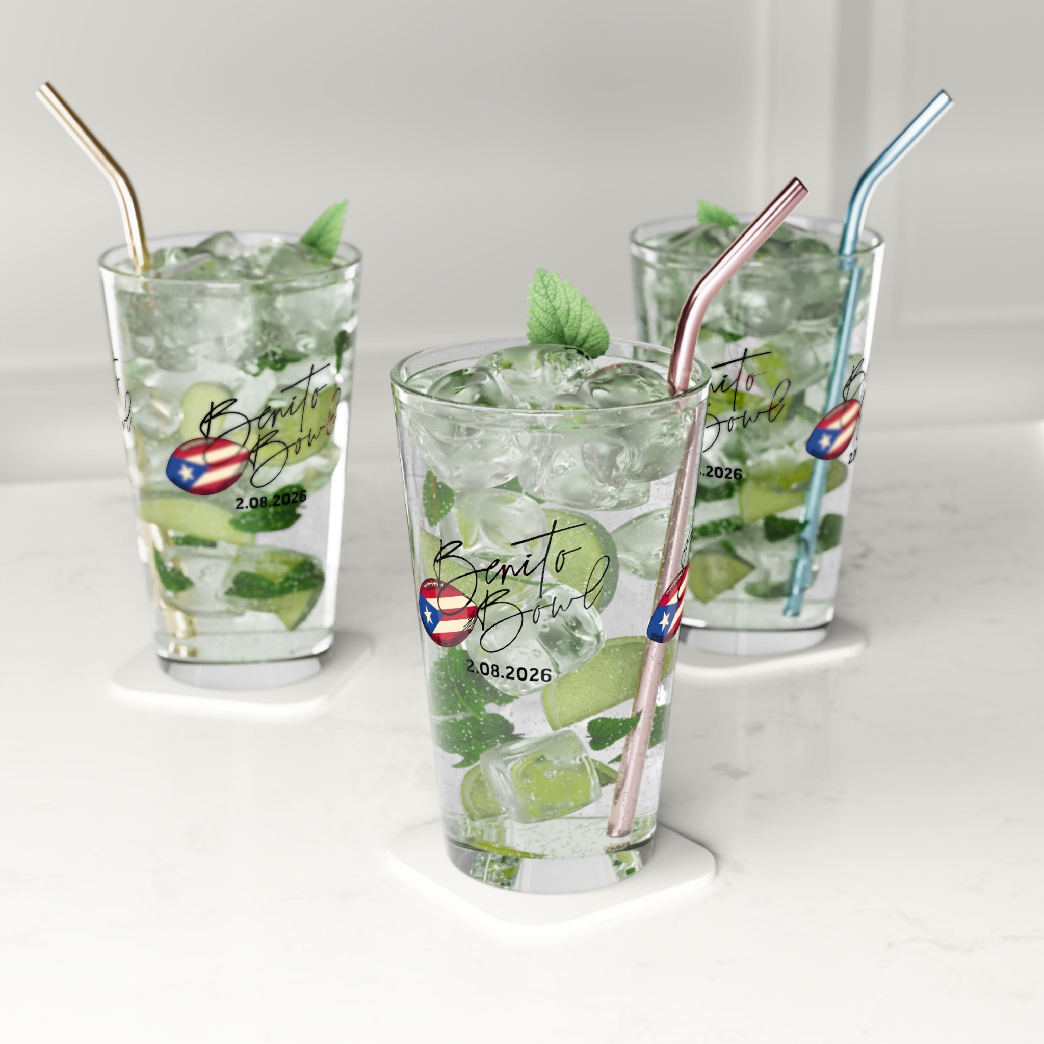 Benito Bowl Pint Glass  (16 oz)