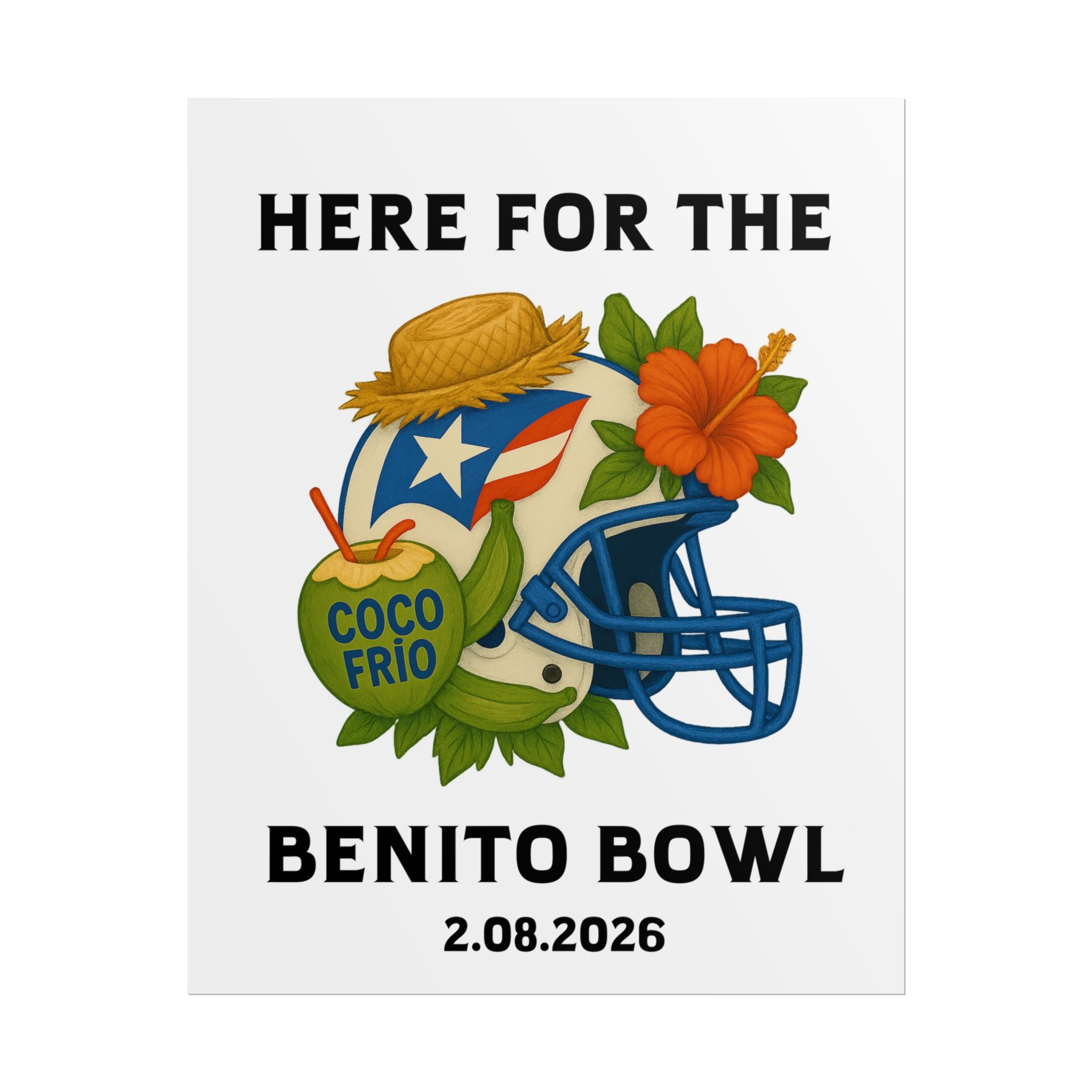 Benito Bowl Super Bowl Event Poster