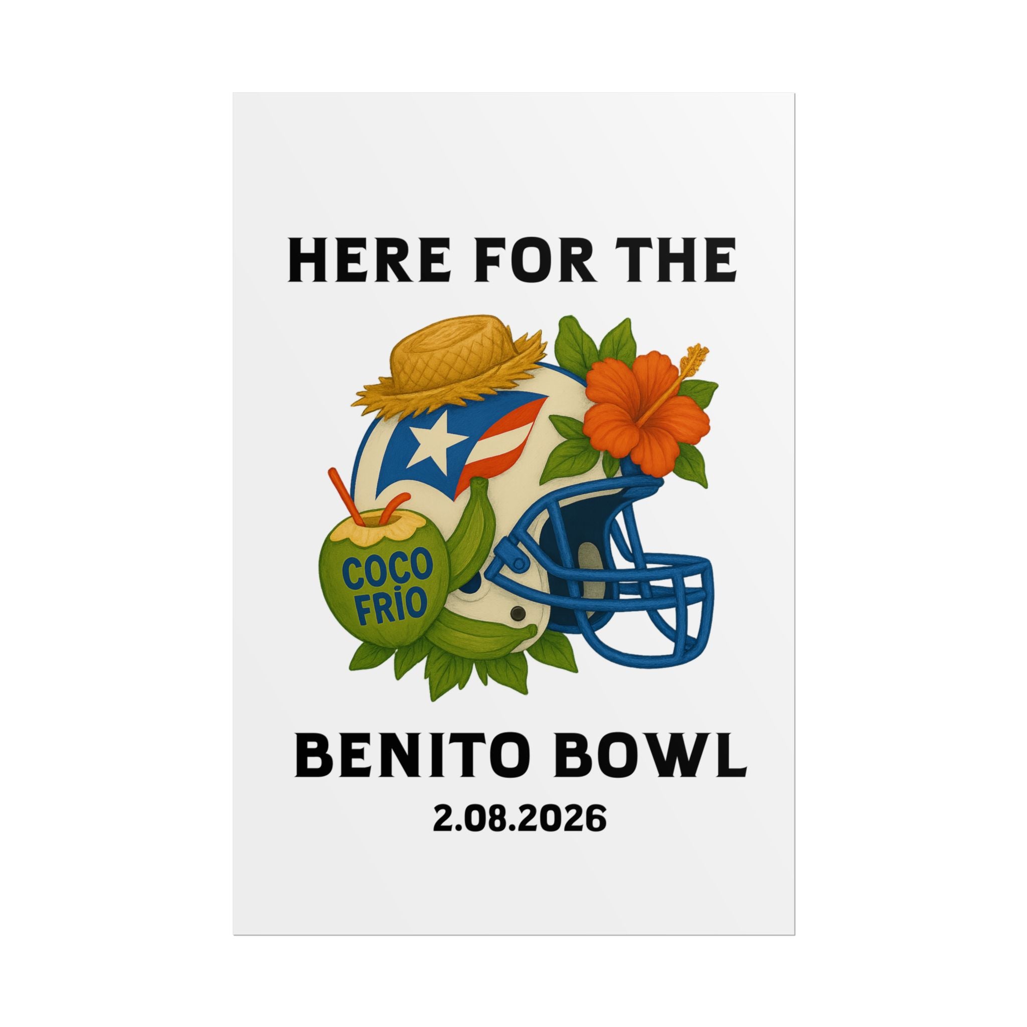 Benito Bowl Super Bowl Event Poster