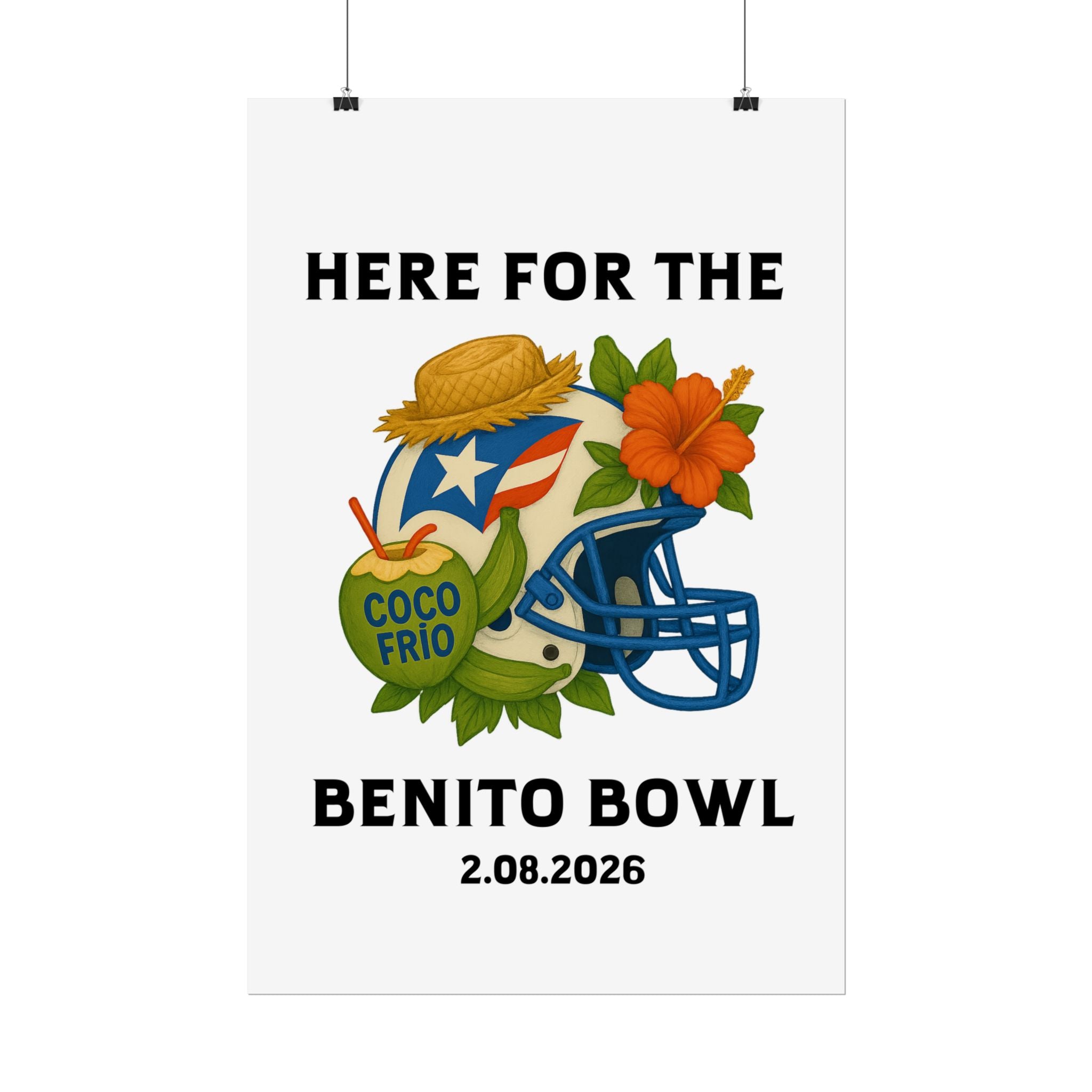 Benito Bowl Super Bowl Event Poster