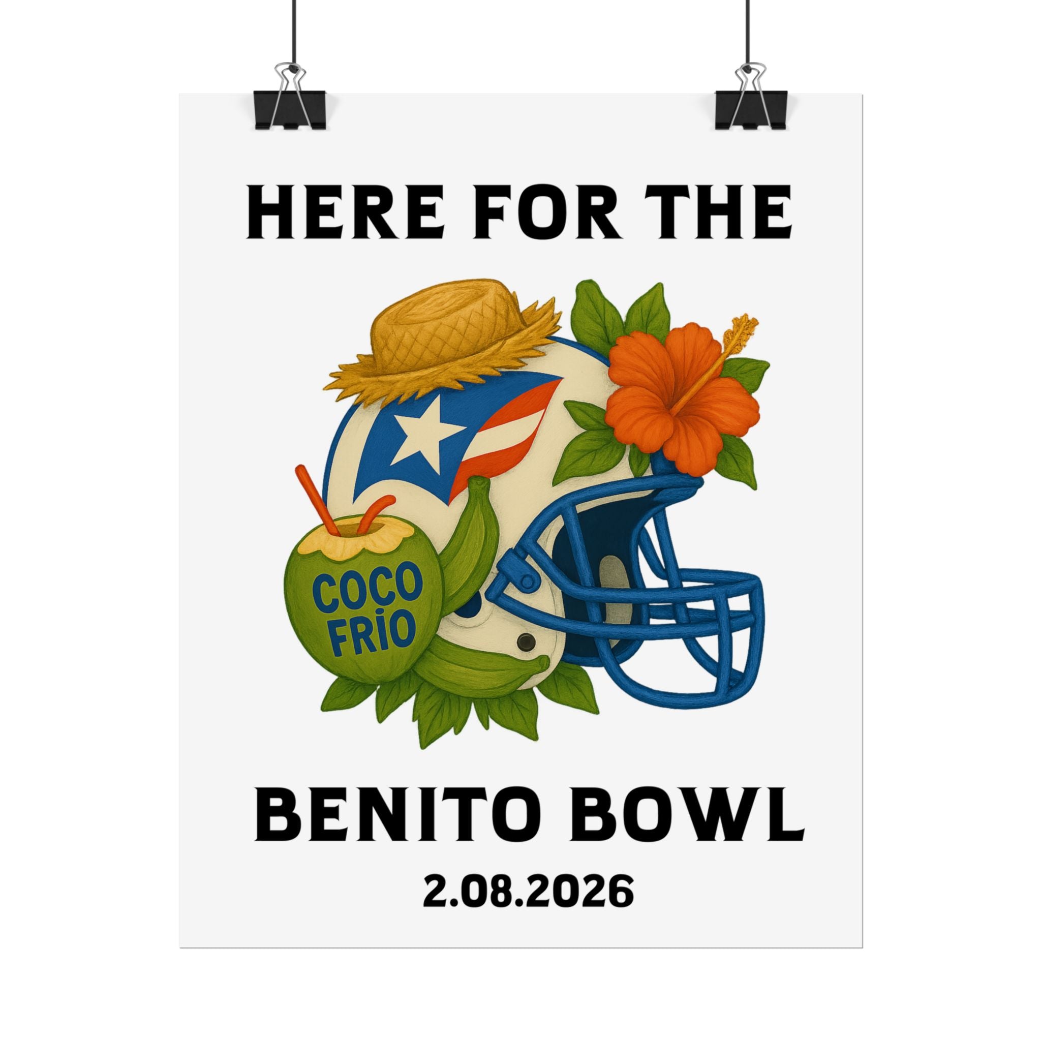 Benito Bowl Super Bowl Event Poster