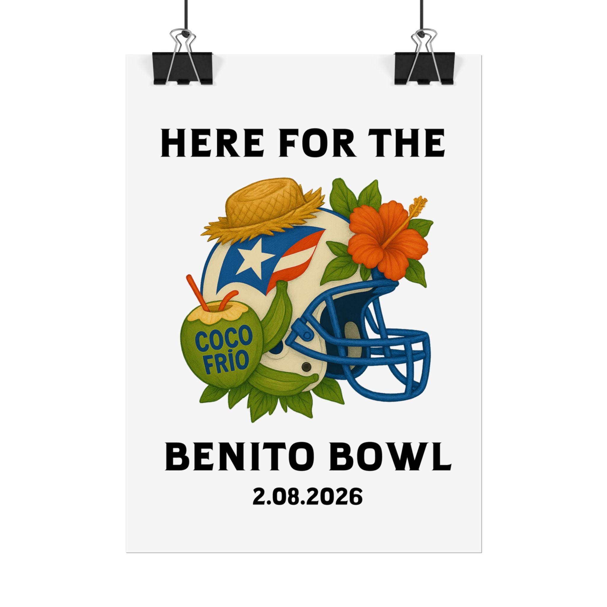 Benito Bowl Super Bowl Event Poster