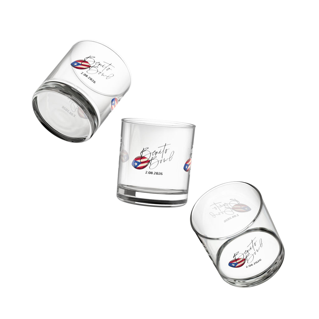 Benito Bowl Puerto Rican Flag Rocks Glass (10oz)